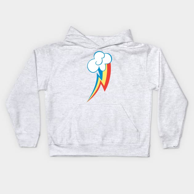 Rainbow Dash Cutie Mark My Little Pony Kids Hoodie by Rutger_J